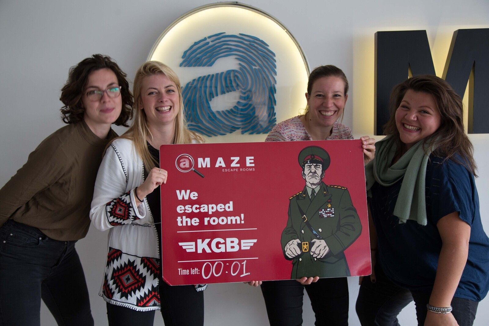 Group of participants just finished the escape